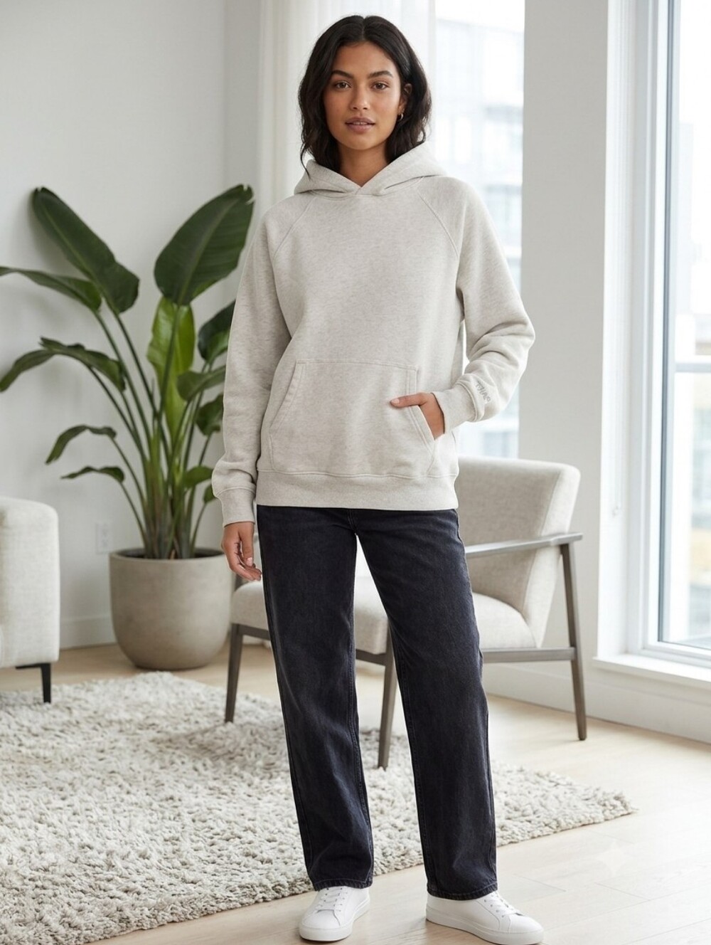 ARITZIA TNA SWEATFLEECE COZY FLEECE MEGA FIT HOODIE SIZE 2